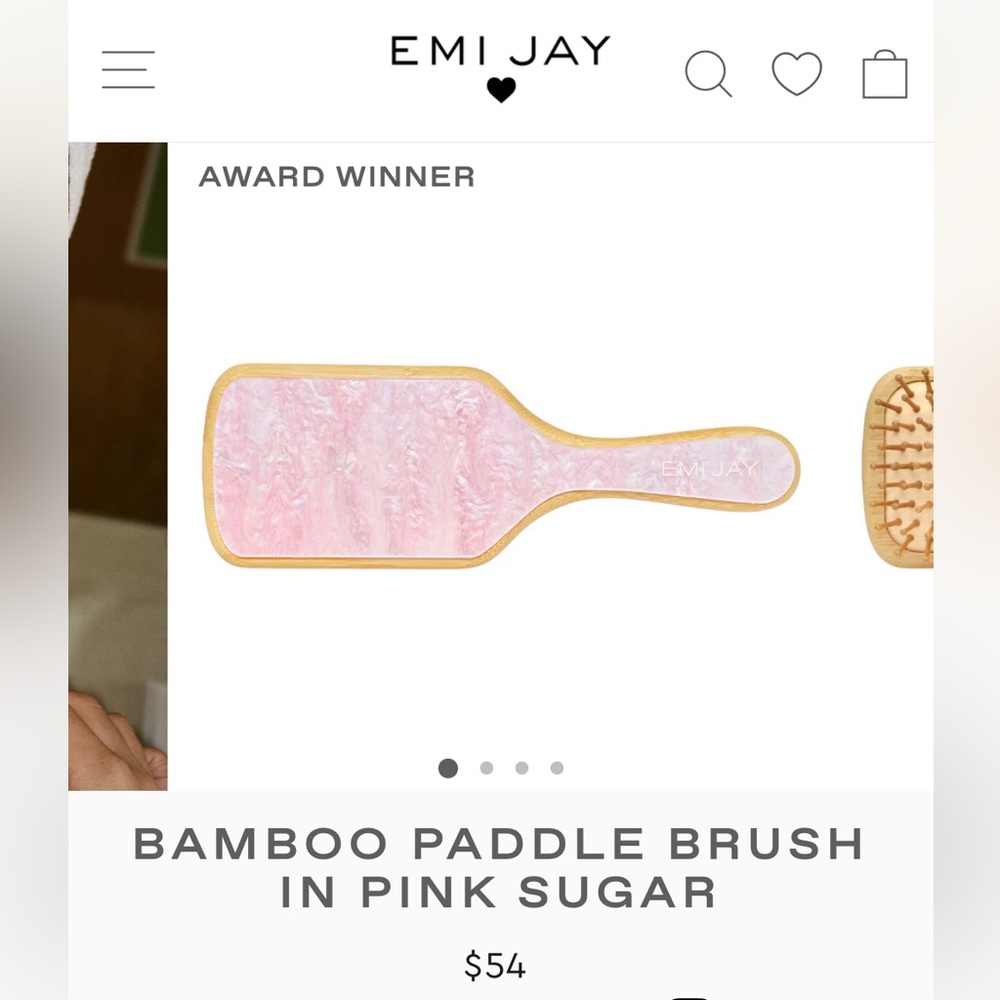 EMI JAY BAMBOO PADDLE BRUSH IN PINK SUGAR